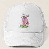 Casquette Monogramme Initial de Golf Rose Fardé (Devant)
