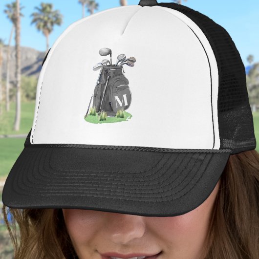Casquette Monogramme Initial Golf Noir
