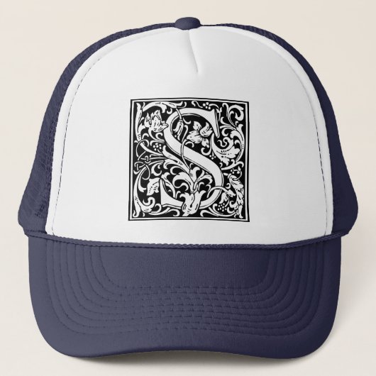 Casquette Monogramme initiale lettre S (Devant)