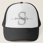 Casquette Monogramme Initiales Calligraphie minimaliste (Devant)