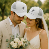 Casquette Monogramme mariage Élégant Simple Minimaliste