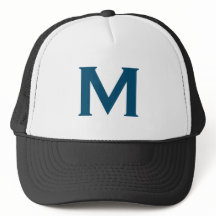 Monogramme Moderne Simple Classique Bleu