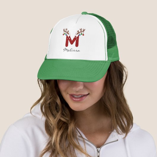 Casquette Monogramme Noël Vacances de famille Maman Correspo (En situation)