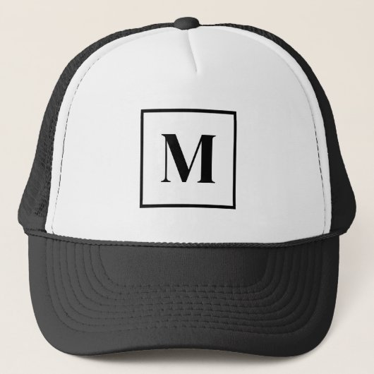 Casquette Monogramme Noir et Blanc (Devant)