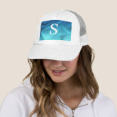Casquette Monogramme Ocean Blue Satin (En situation)