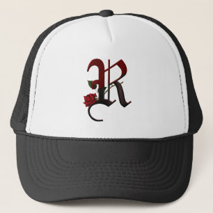 Casquette Monogramme rose gothique R