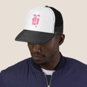 Casquette Monogramme rose H (En situation)