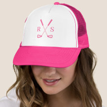 Monogramme simple et élégant Golf rose initial