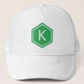 Casquette Monogramme vert moderne (Devant)