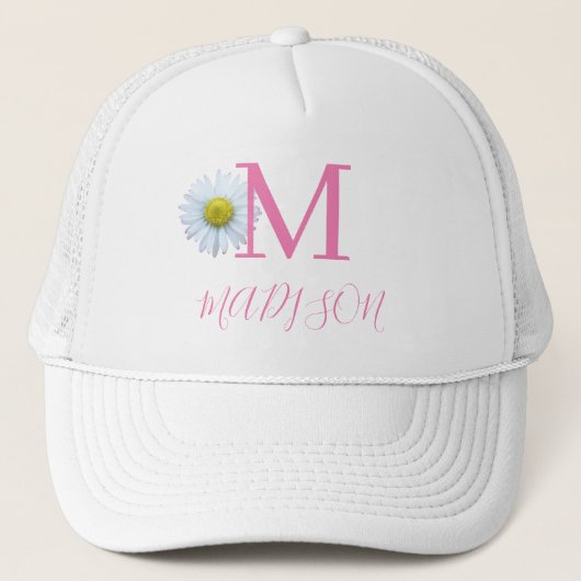 Casquette Monogrammes Initiales Daisy Moderne (Devant)