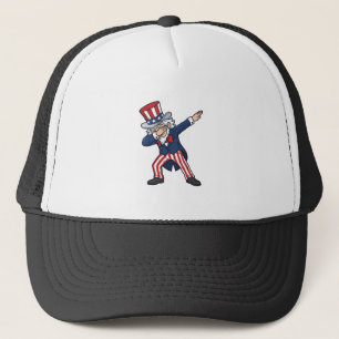 Casquette Monsieur patriotique Dabbing Design vectoriel vint