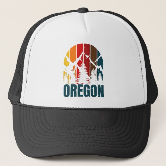 Casquette Montagnes de l'Oregon Vintage rétro (Devant)