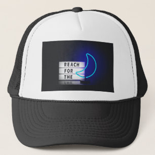 Casquette Moon Art Reach for the Moon Signal Image typograph