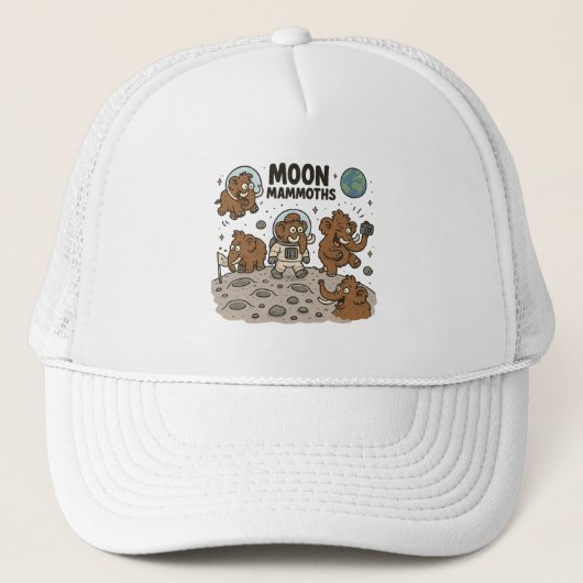 Casquette MOON MAMMOTHS drôle (Devant)