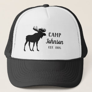Casquette Moose Russe Camp familial Camping Camion noir Chap