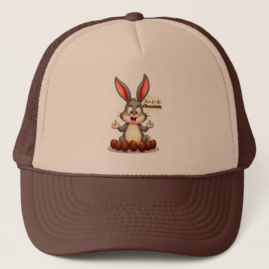 Casquette More Chocolate – Funny Easter Bunny - boné (Devant)