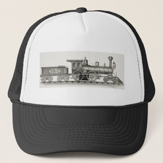Casquette Moteur à vapeur gris rail Vintage (Devant)