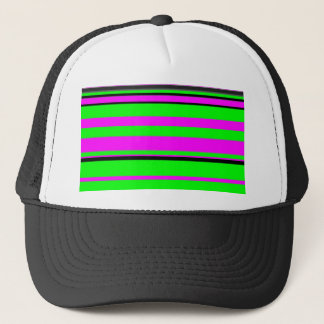 Casquette Motif à rayures couleur noir rose chaud