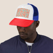 Casquette Motif Abstrait rayé coloré (En situation)