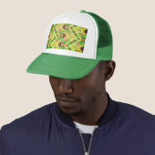 Casquette motif Brown et vert (En situation)