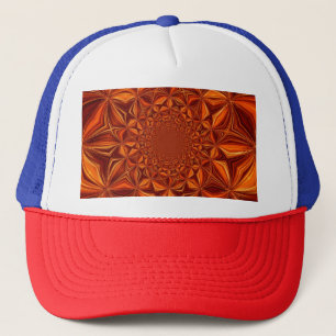 Casquette Motif d'Art numérique Red Kaleidoscope-28503