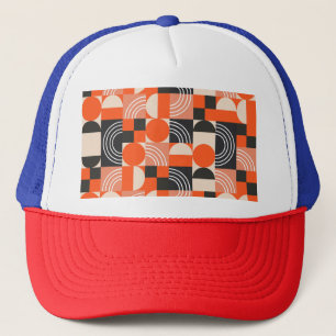 Casquette Motif de bloc de couleur géométrique lumineux.