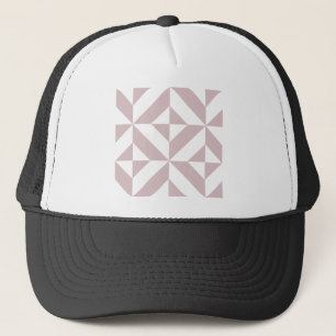 Casquette Motif de cube géométrique Mauve