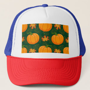 Casquette Motif de départ d'automne du Citrouille orange