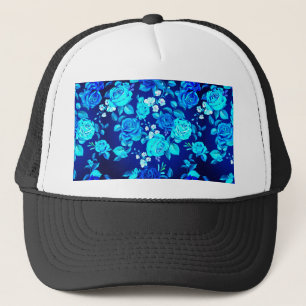 Casquette Motif de fleurs de rose bleue classique-87600