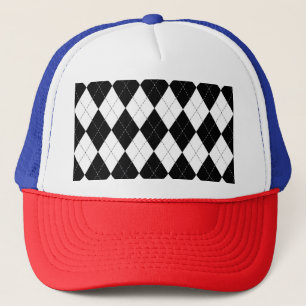 Casquette Motif de Jacquard géométrique noir blanc