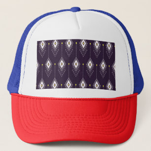 Casquette Motif de lustre Ikat : Conception Vintage de texti