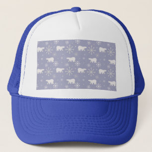 Casquette Motif de Noël avec ours polaires et flocons de nei