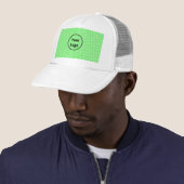 Casquette Motif de tableau à chèques vert et blanc (En situation)