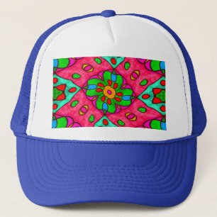 Casquette Motif Fleurs Abstraites uniques