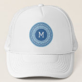 Casquette Motif grec Monogramme personnalisé (Devant)
