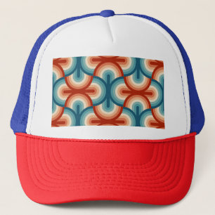 Casquette Motif Retro Summer Rainbow Stripes