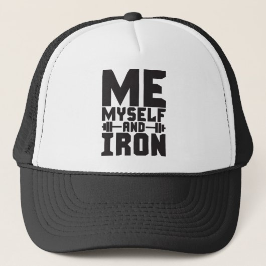 Casquette Motivation de la musculation - Moi, moi et fer (Devant)