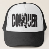 Casquette Motivation du soulèvement du poids - CONQUER (Devant)