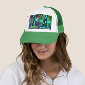 Casquette Motivation et expression imaginaire vert néon casq (En situation)