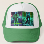 Casquette Motivation et expression imaginaire vert néon casq (Devant)
