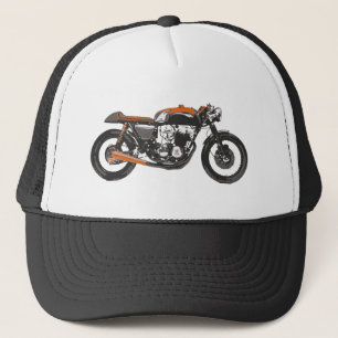 Casquette Moto simple - dessin du coureur 750 de café