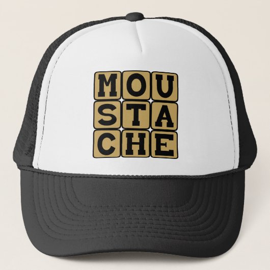 Casquette Moustache, cheveux faciaux (Devant)