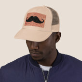 Casquette Moustache drôle sur l'arrière - plan rose mignon (En situation)