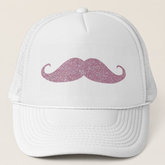 Casquette Moustache rose drôle de Bling (Devant)