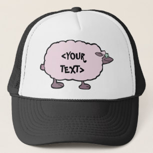 Casquette Mouton Rose, <YOUR TEXT>