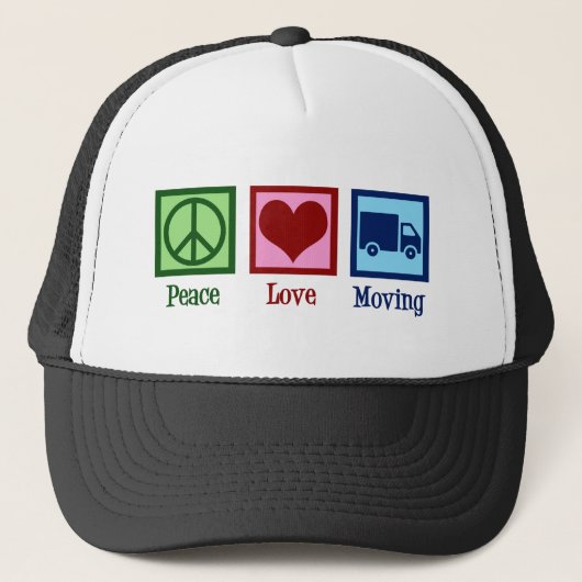 Casquette Mover Peace Love Moving Company Camion (Devant)