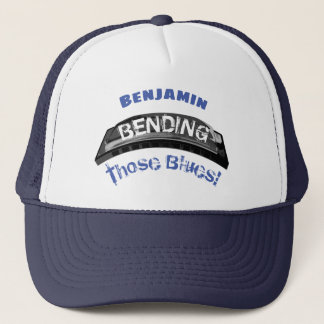 Casquette Musicien de humour en flexion de Blues harmonica