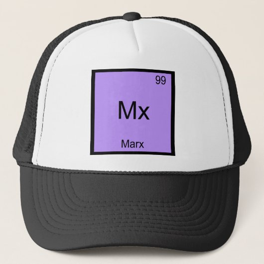 Casquette Mx - Marx Funny Élément Symbole de chimie T-shirt (Devant)
