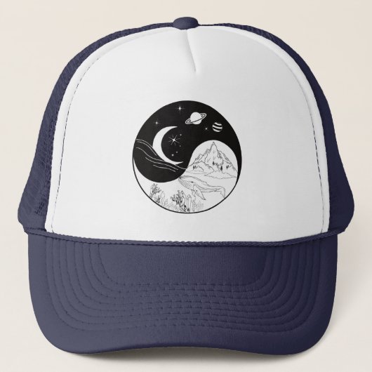 Casquette Mystique Céleste Yin Yang Signifiant Amour (Devant)