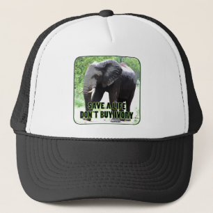 Casquette N'achetez pas d'ivoire, sauvez la vie d'un éléphan